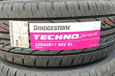 225 45 17 BRIDGESTONE TECHNO SPORT Tayar Tyre New