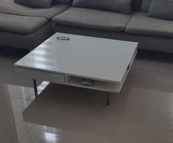 Coffee Table White with Drawer