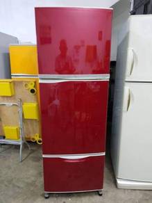 Toshiba 3 Doors Red Refrigerator Peti Sejuk Ais