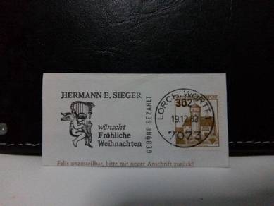 Germany Stamp, 1983 Merry Christmas franking