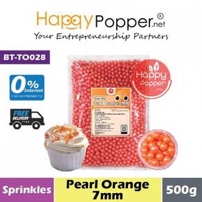 Bakery Jimmies Sprinkles - Pearl Orange 7mm 500g