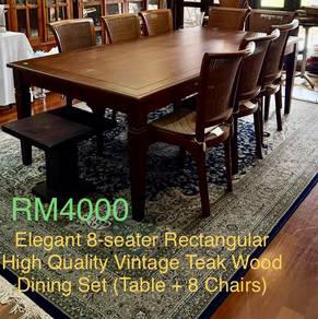 Elegant 8-seater High Quality Teak Wood Dining Set