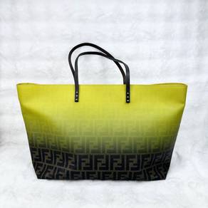 Fendi Gradient Roll Ombre Yellow Tote Bag