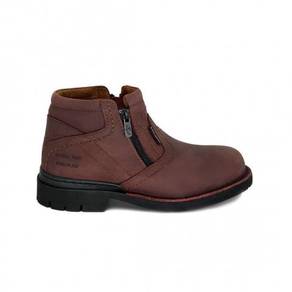 Maroon Safety Shoe Black Hammer Men Mid Zip BH4754