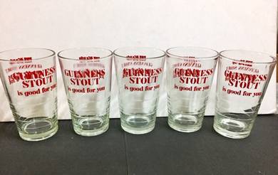 Vintage Guinness Stout Glassware 1970s