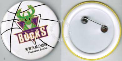 NBA Basketball Milwaukee Bucks Button Badge 58mm