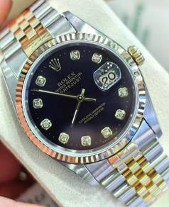 Rolex Datejust 16233 Black Diamond Dial Pre Own Wi