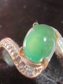 Jed Jadeit 100% Burma Asli Warna Hijau Ais