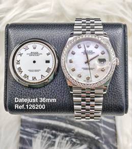 Rolex Datejust 36 126200 with custom MOP diamond