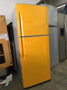 Hitachi 2 doors yellow Refrigerator Peti Sejuk Ais