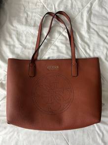 [PRELOVED] Guess Los Angeles Tote Bag - Brown/Tan