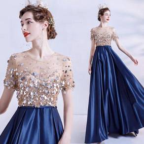 Blue wedding evening prom dress gown RBP1636