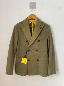 Alzaty Japan Olive Tech Blazer Double Breasted
