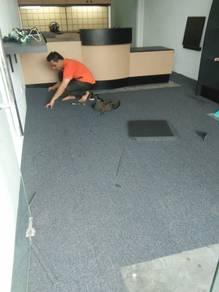 TILE CARPET INSTALL l pasang karpet jenis tile