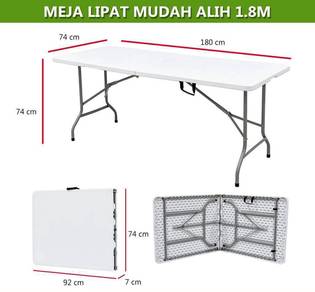 Folding Table White/Black
