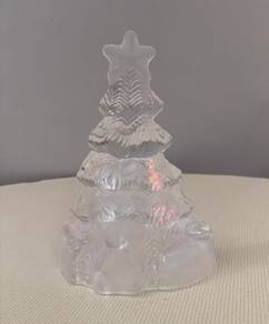 Christmas tree glass candle holder