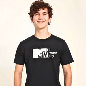 "I Want My MTV" Black Graphic T-Shirt