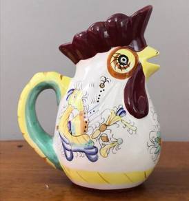Jag handpainted chicken pitcher jug