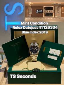 Rolex Datejust 41mm 18k Blue Index 126334 2019