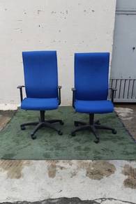 YE35D1 Kerusi Pejabat Beroda High Back Chair Blue