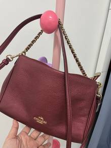 Coach Cross Body Burgundy Maroon Original