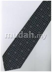 ES6 Silver Dark Box Striped Formal Neck Tie