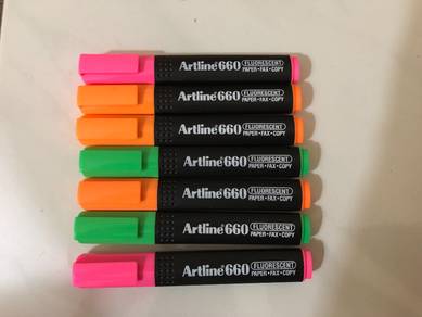 Artline 660 highlight pen assorted color (7 pens)