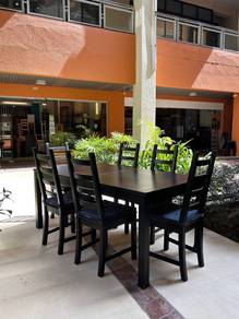 Ikea BJURSTA Extendable Dining table with ikea KAU