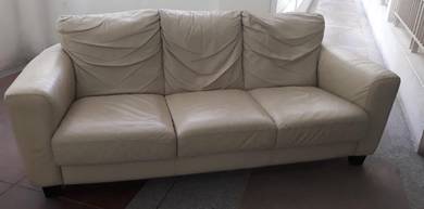 ROZEL 3 SEATER FULL LEATHER SOFA - Minimalist