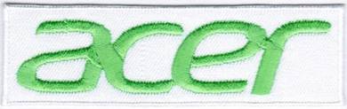 Acer WHITE Badge Iron On Embroidered Patch