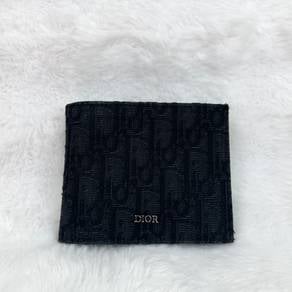 Dior Black Trotter Bifold Compact Wallet