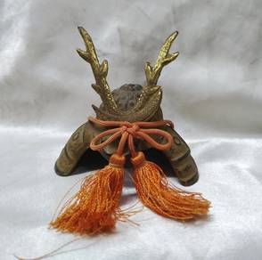 Showa Retro Samurai Vintage iron mini helmet ornam