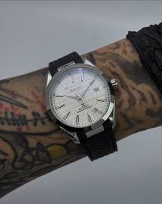 Custom Seiko Mod 40mm White Teak Aqua Terra