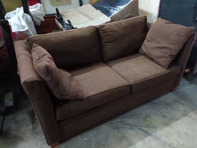 DREXEL 3 seater brown sofa