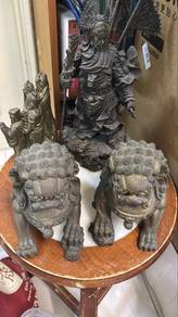 copper display a pair lion