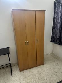 3-Door Wooden Wardrobe
