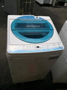 Toshiba 8kg Top Load Blue Washing Machine Mesin