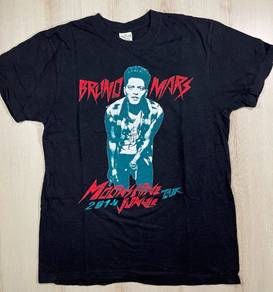 Bruno Mars 2014 Tour Tee #BL Used