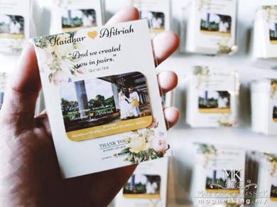 Magnet Perkahwinan siap dengan card TERIMA KASIH!!