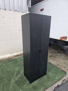 WD01-2D  NEW*Almari Baju2Doors Wardrobe Dark Brown