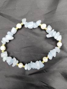 Wah Chan Light Blue Crystal / Gemstone & Pearl