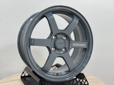 New 16 AOW TE37 Sonic Arm Grey Rim City Jazz Myvi