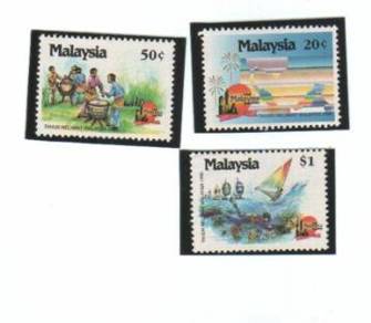 Mint Stamp Visit Malaysia Year 1990 toning