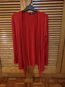 red cardigan