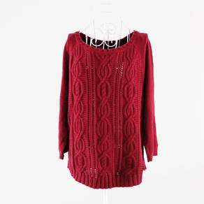 Tommy Hilfiger Red Cable Knitwear