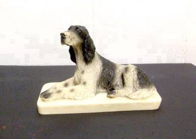 1980s Vintage Resin Cocker Spaniel On Base (Big)