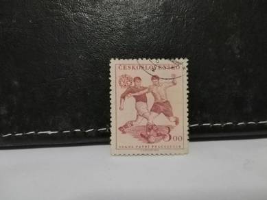 1951 Czechoslovakia Stamp Football Players