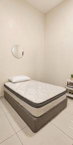 katil tanpa headboard single solid wood