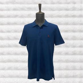 Burberry Blue Polo with Red Metal Horse