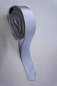 SLIM JT3 White Top Quality Solid Formal Neck Tie